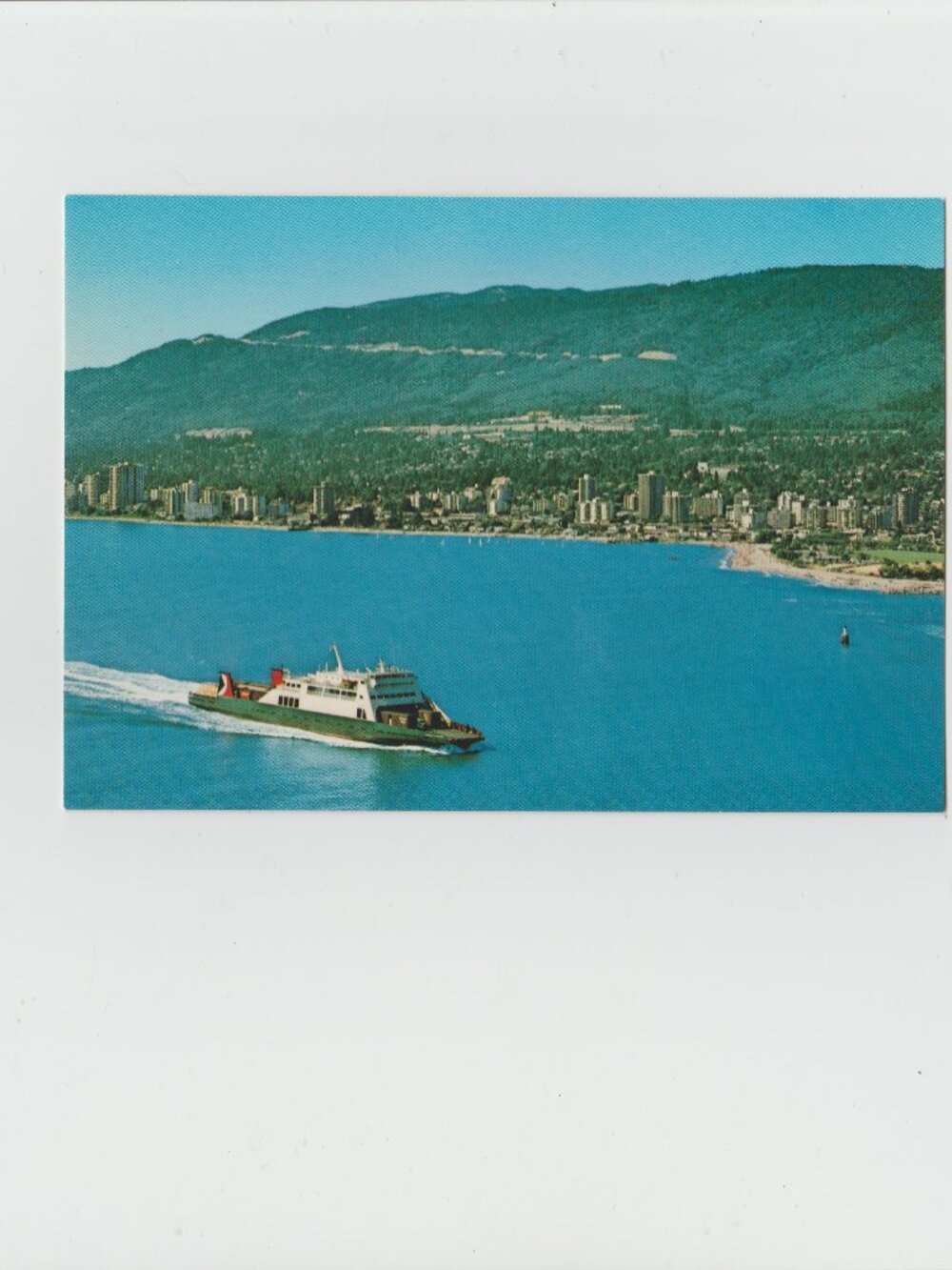 Vintage Postcard Of The Vancouver Sea Bus Crossing The Burrard Inlet Postcard